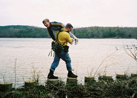 Ray Kimbrell carries son Patrick