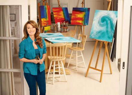 Jane Seymour, author of Among Angels, in her art studio