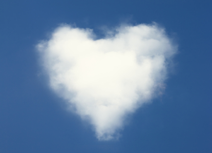 Heart-shaped cloud