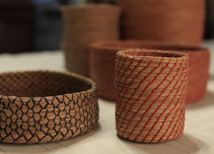 Susan Topham's pine needle baskets