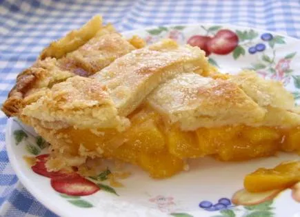 a piece of peach pie.