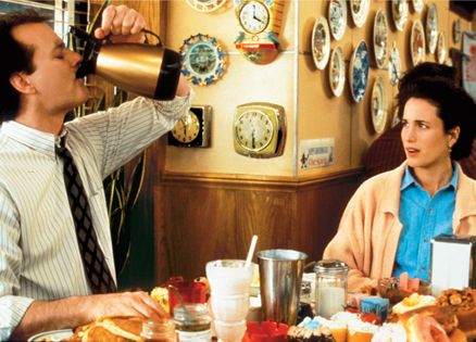 Bill Murray and Andi MacDowell in Groundhog Day