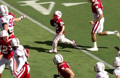 Jack Hoffman scores a touchdown