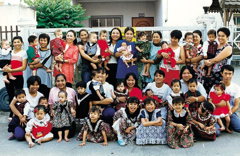 Children and staff from the Agape Home for Orphans in Chiang Mai, Thailand