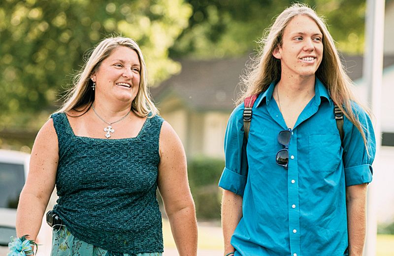 Christy Hoss with her son, Andrew