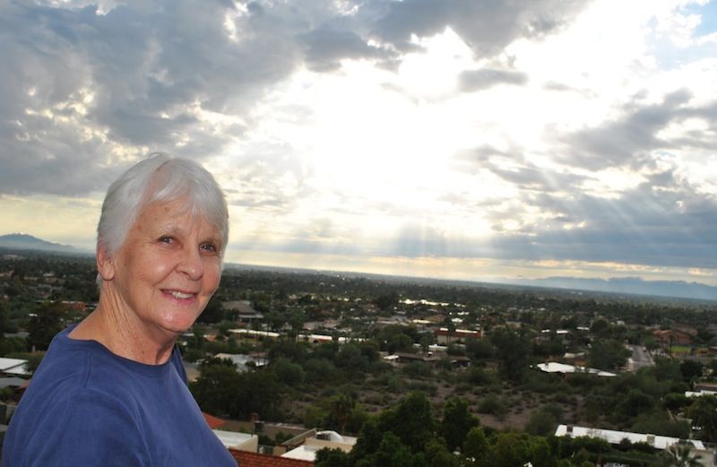 Jackie Jansen and a light-filled sky