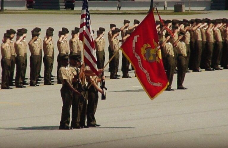 U.S. Marines at Parris Island.