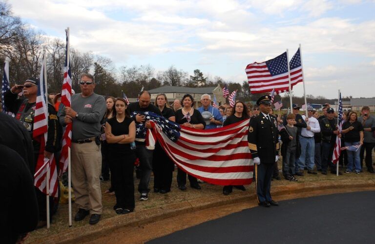 A parade in honor of our troops.