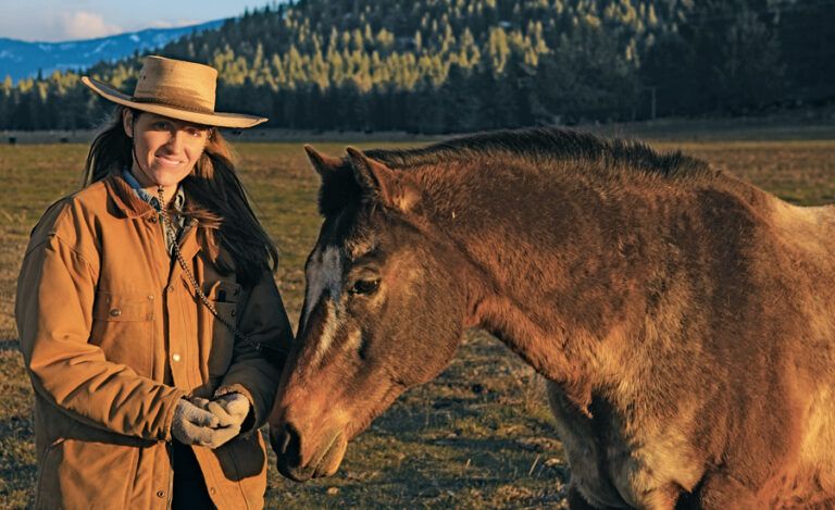 Erika Bentsen with an equine friend