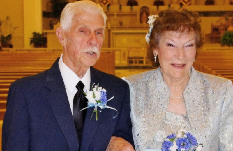 Betty and George Blauvelt on their wedding day.