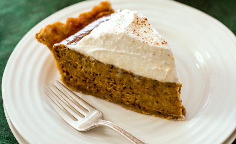 A slice of Beth's Chai-Spiced Pumpkin Pie