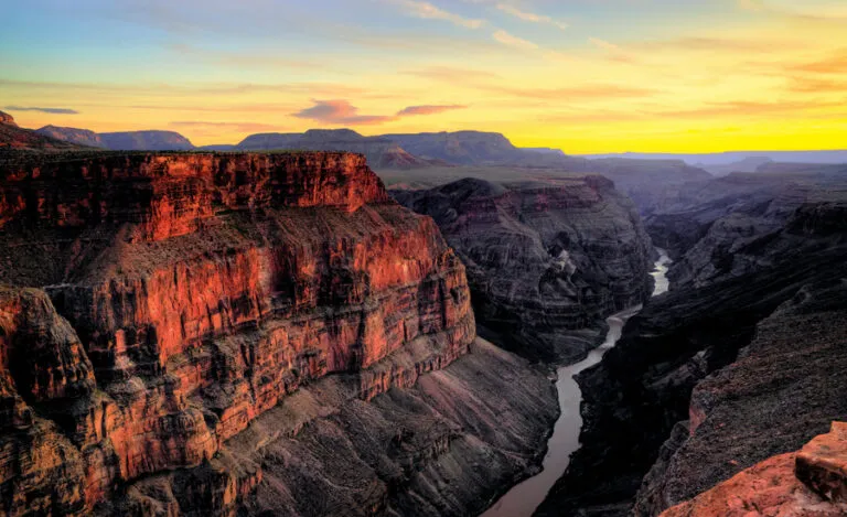 The Grand Canyon at sunrise