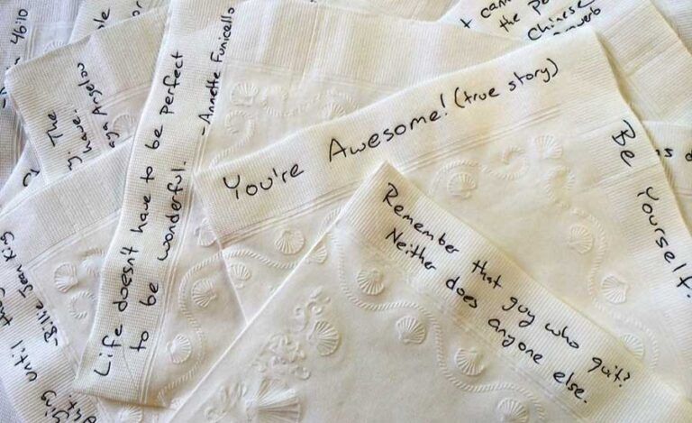 Garth Callaghan's napkin notes