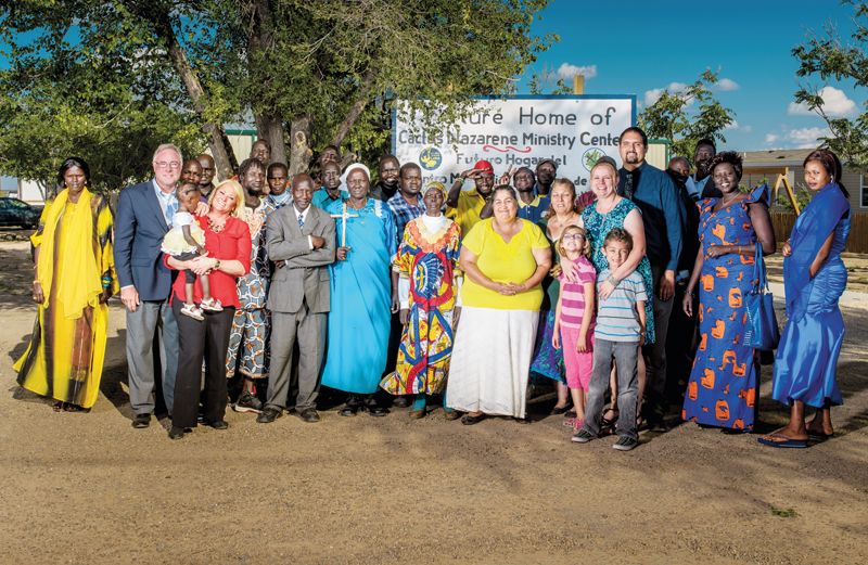 David and Susan Downs with members of the Cactus Nazarene Ministry Center