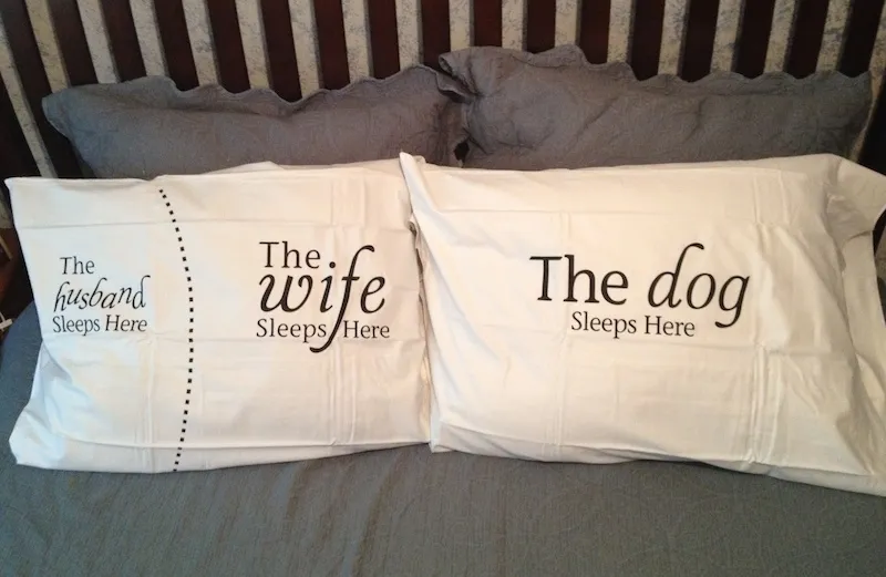 Peggy's pillow cases tell the story.