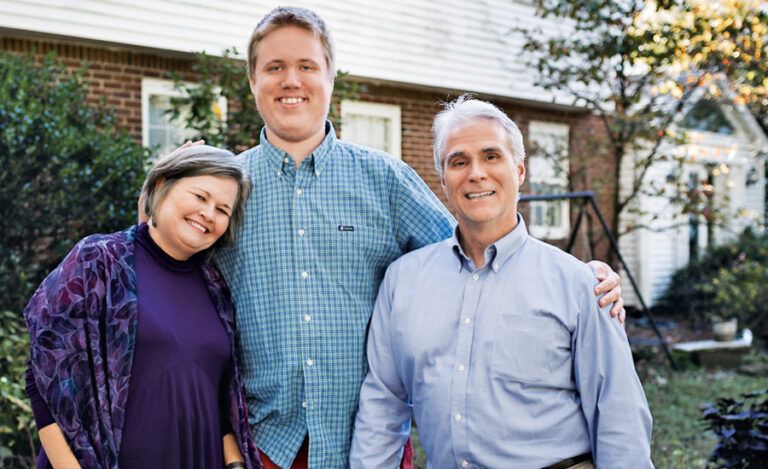 Robbie and her husband, Mike, with Nicholas