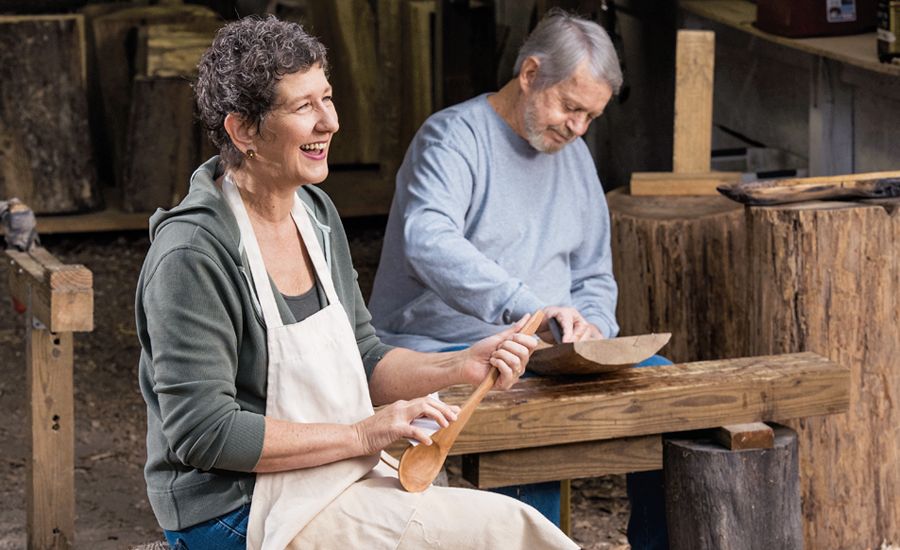 Nancy and Sherial at their ShadeTree Bowls & Things workshop