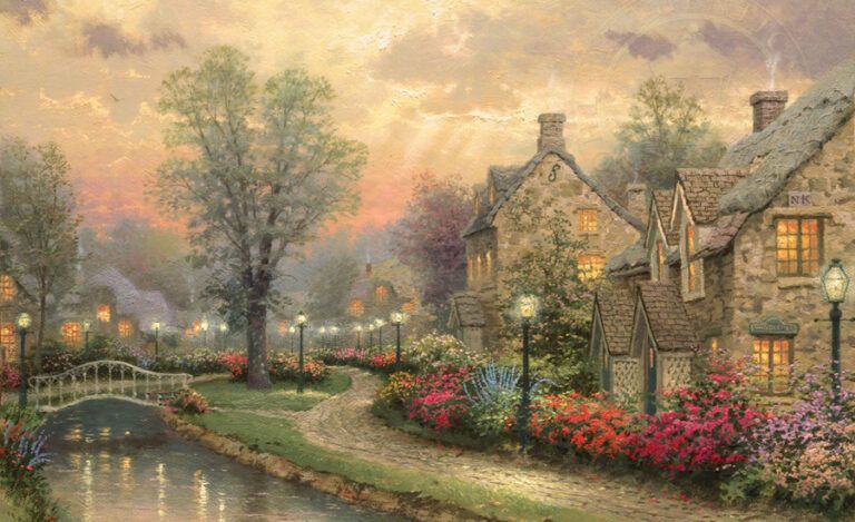 Lamplight Lane by Thomas Kinkade