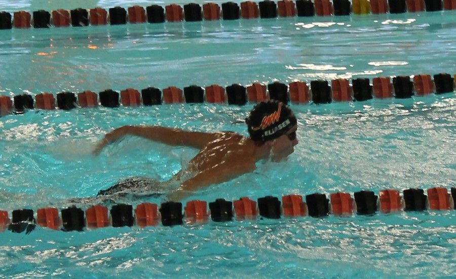 Shawnelle's son, Samuel, swimming.