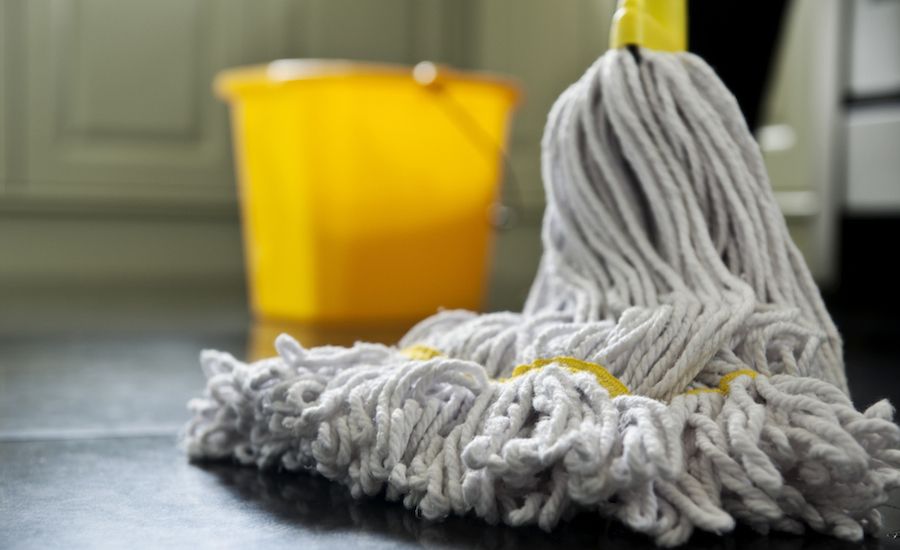 Mop and bucket. Thinkstock.