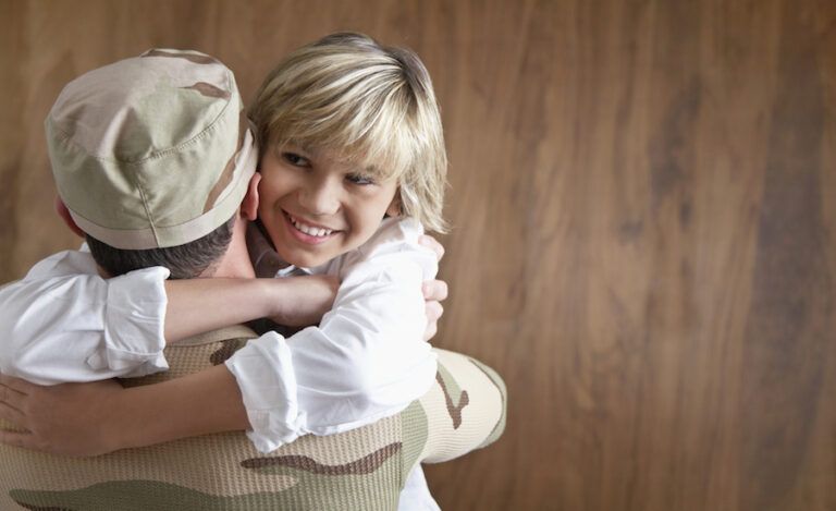 Military family reunites. Photo by Fuse, Thinkstock.