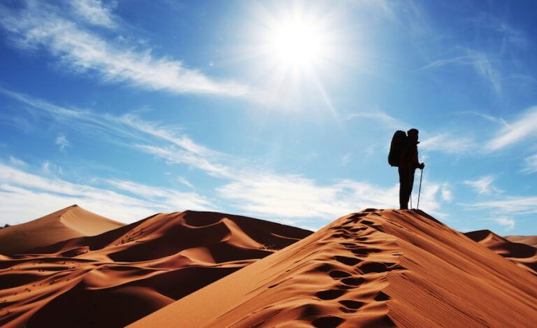 Man in the wilderness. Shutterstock.