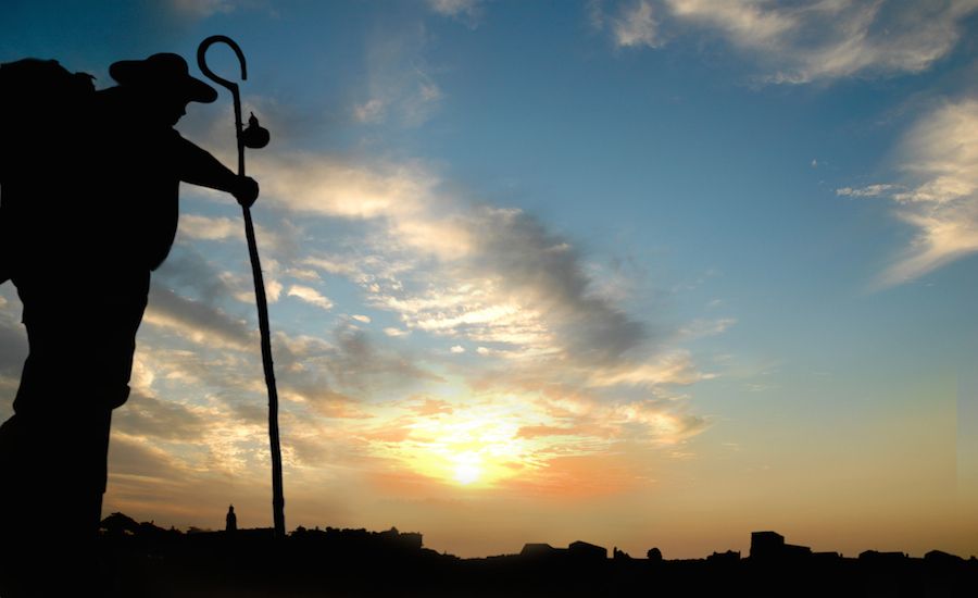 A wandering pilgrim. Thinkstock.