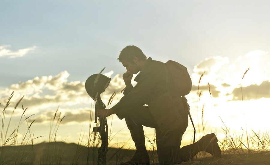 praying soldier