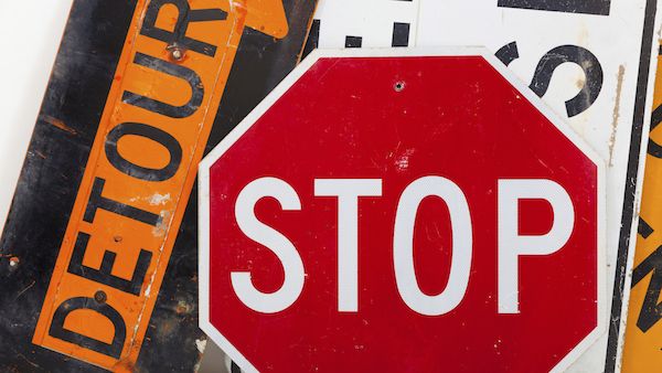 Street signs like stop, detour and yield can serve as everyday reminders to pray.