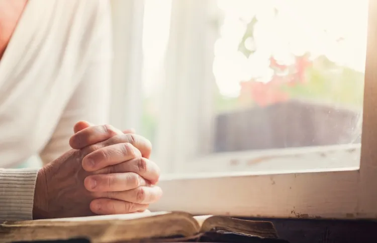 Woman reading the Bible