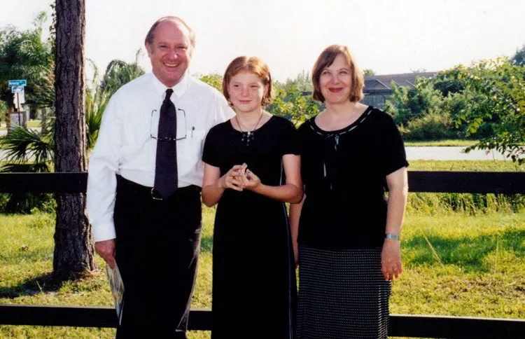 Gay, Phil and Ashley in 1996, prior to her adotion