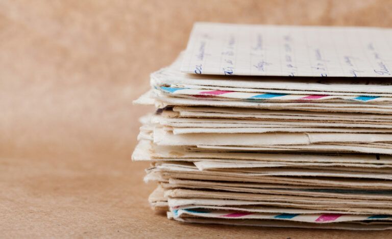 Stack of old letters