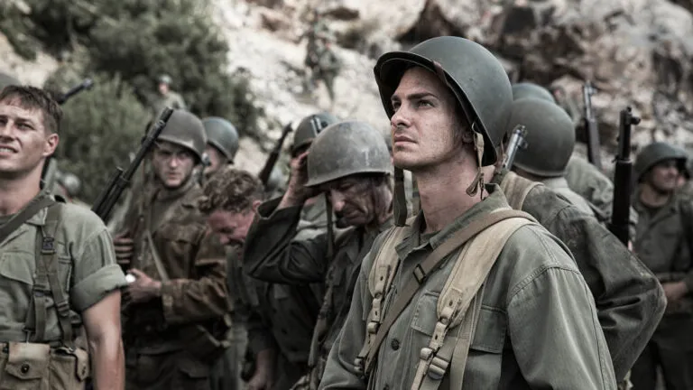 Andrew Garfield in "Hacksaw Ridge"