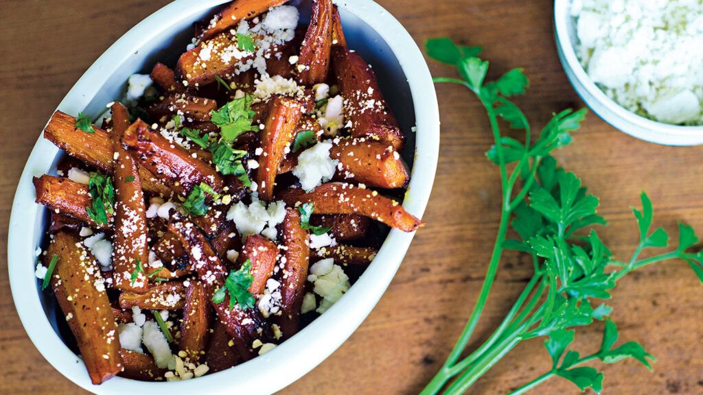 Candied Carrots with Feta