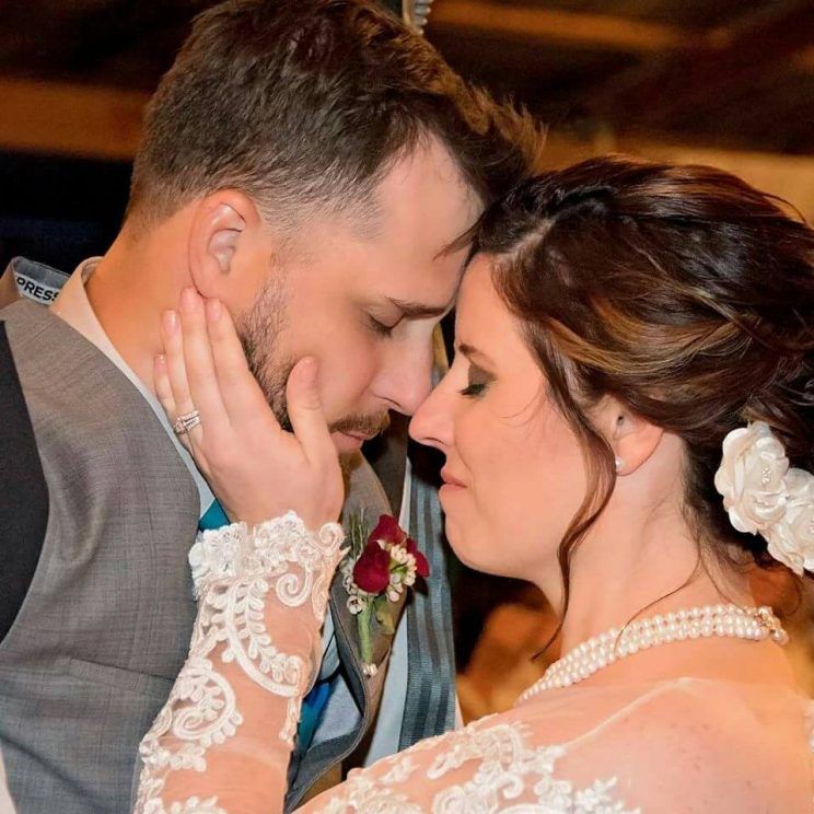 The bride and groom shared a special dance.