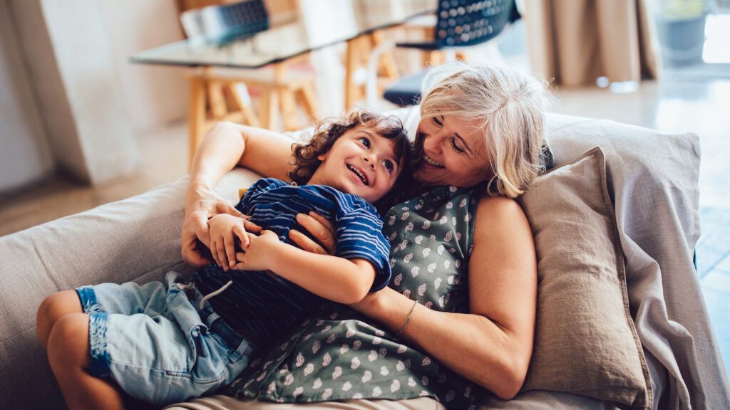 Grandmother and grandson