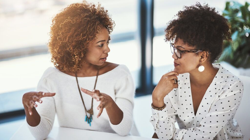 Women talking