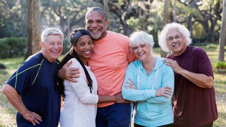 A happy group of senior adults