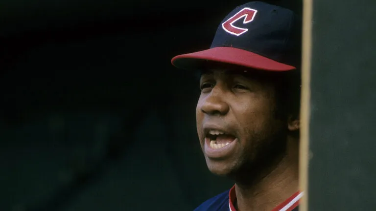 Frank Robinson, manager of the 1975 Cleveland Indians