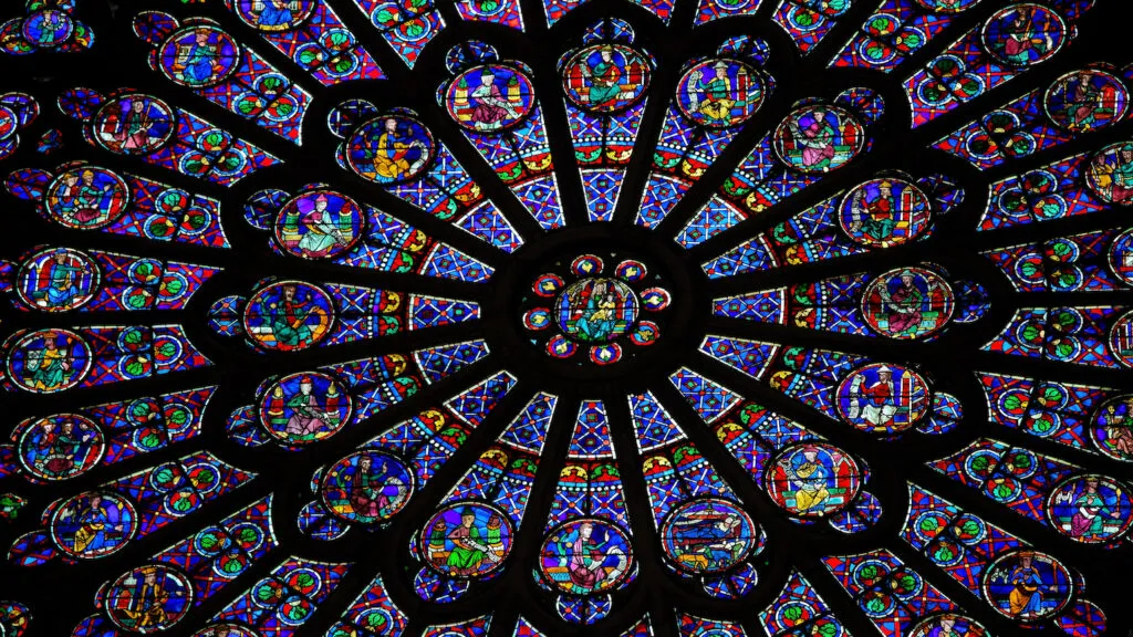 Rose window at Cathedral of Notre-Dame