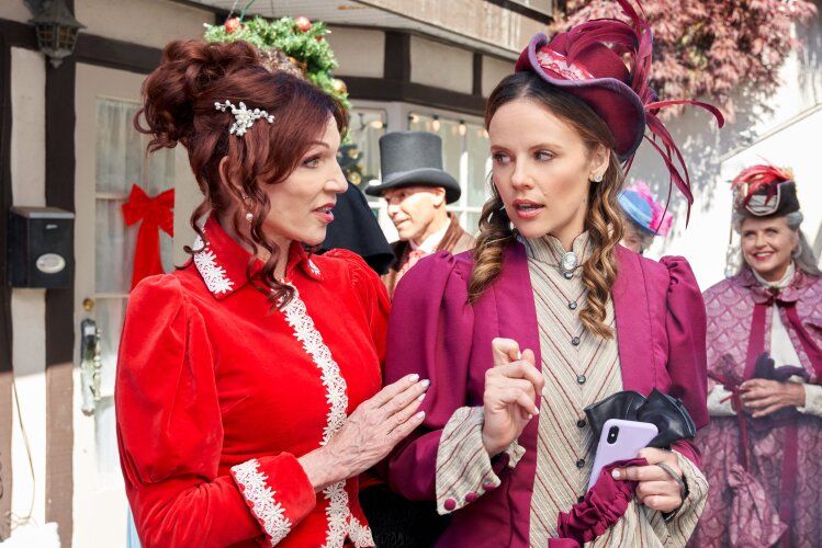 Sarah Ramos and Marilu Henner in A Kismet Christmas Hallmark Christmas movies 2022