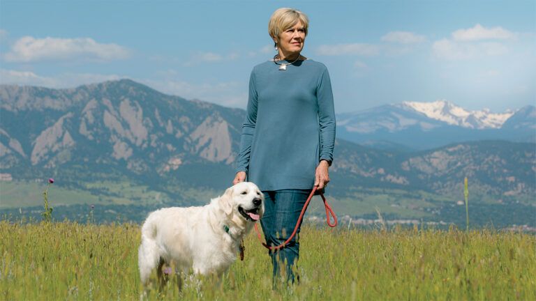 Carol Kuykendall and his dog, Zeke