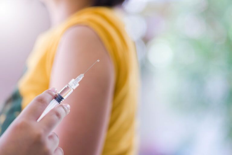 Women getting a medical shot