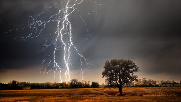 A lightening strike