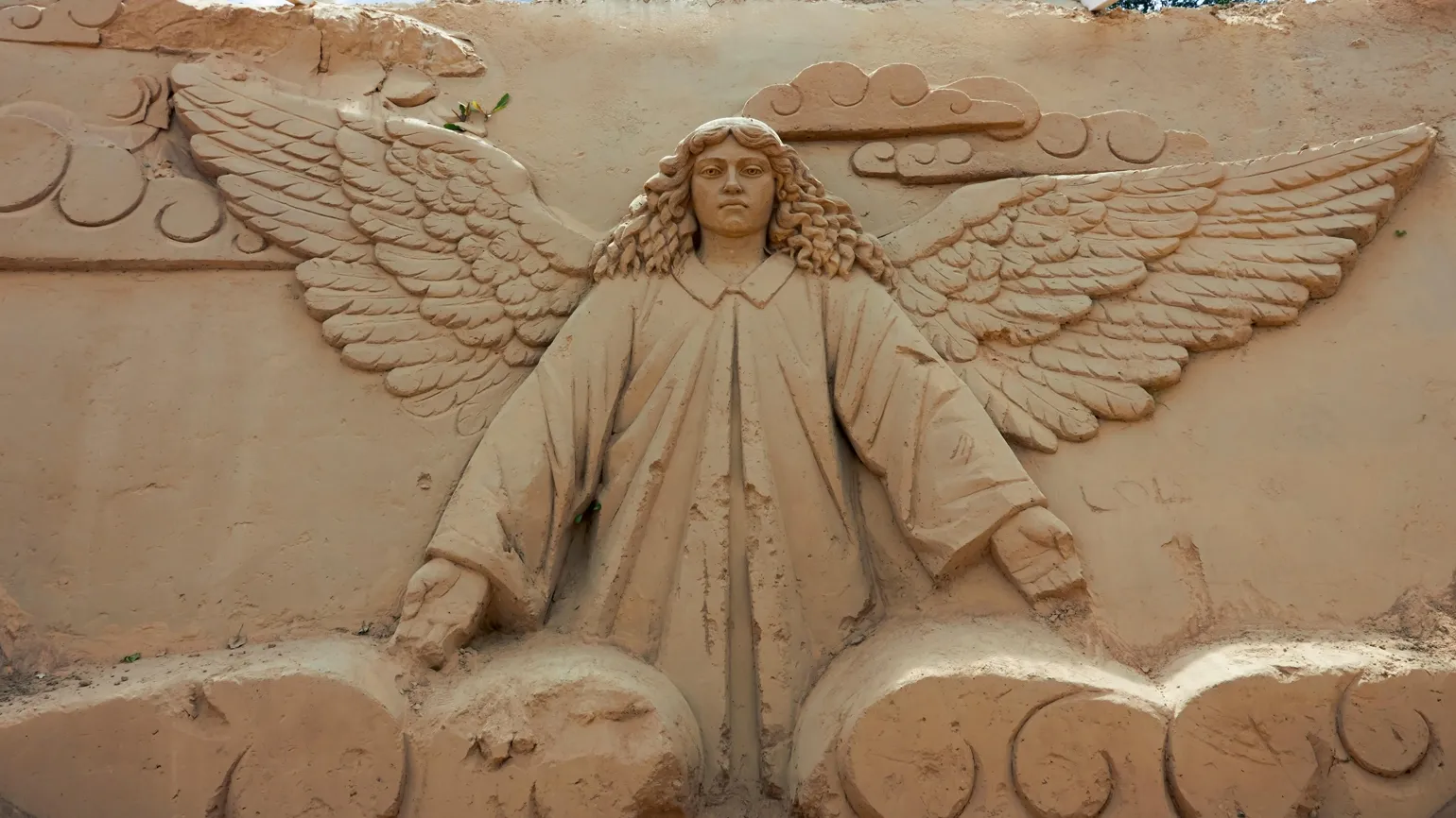 Sand sculpture in Lappeenranta Sandcastle, Finland.