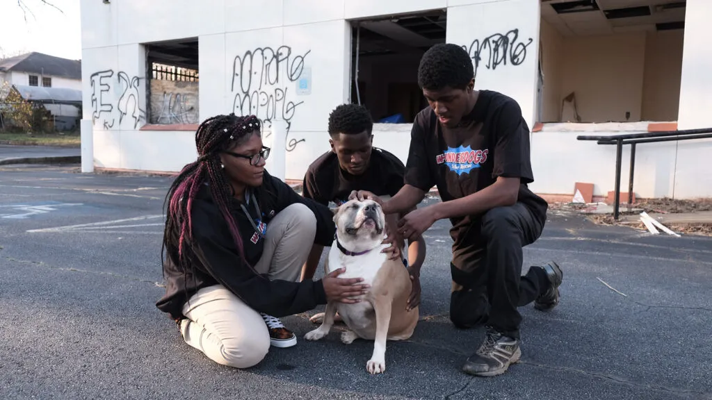 Cydney, James and Thomas of the W-Underdogs team. Photo credit: Roy Gumpel