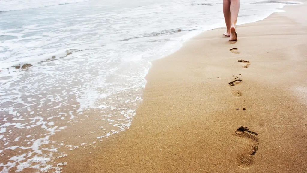 Dear Aging contest winner grateful for life and walk on the beach.