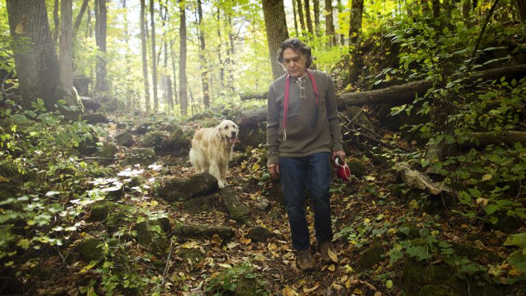 Edward and Gracie on the trail