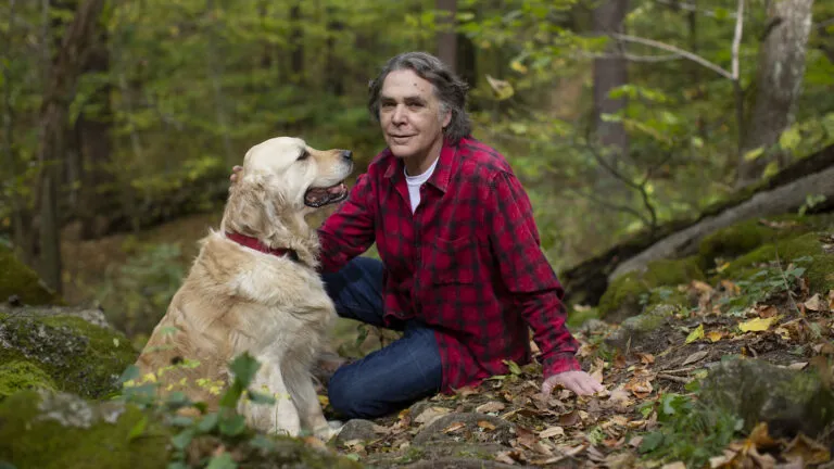 Gracie and Edward in the woods