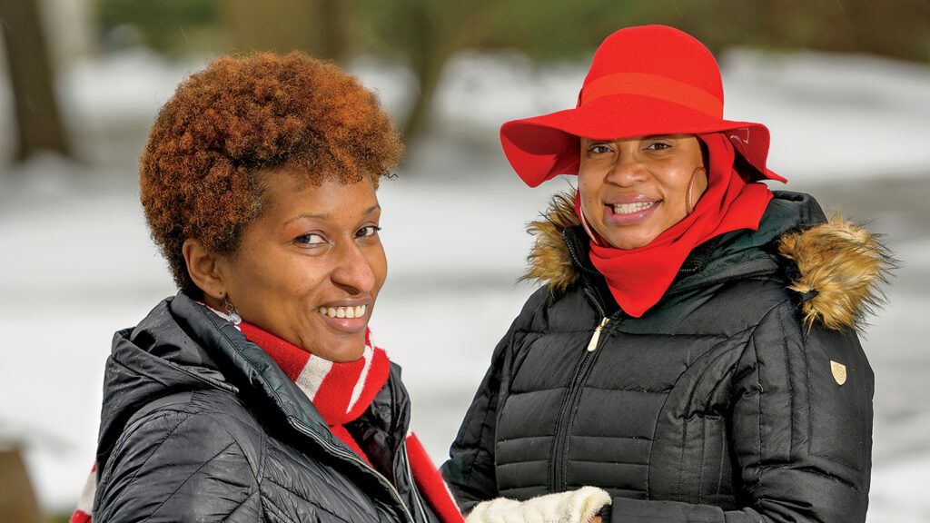 Tonya Avent (left) with her friend, Ma’isha; photo by Jim Graham